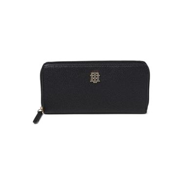 Imagem de Tommy Hilfiger Carteira feminina Luanne II com zíper, Preto, X-Small