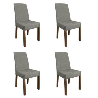 Imagem de Kit 4 Cadeiras De Jantar 4255 Rustic/silver Madesa Rustic/silver