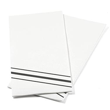 Imagem de Pacote com 100 toalhas de mão de papel de convidado de linho | Toalhas de papel descartáveis super absorventes para banheiro, festa, casamentos ou eventos | Design decorativo dobrado de 30 x 43 cm