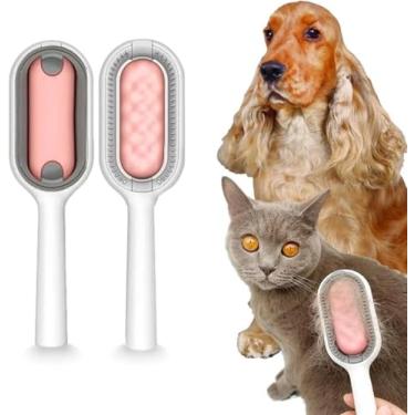 Imagem de Escova Removedor de Pelos 3 em 1 para Pets - Rasqueadeira, Banho a Seco e Massageador para Cachorros e Gatos, Facilita Limpeza Tira Pelos em Tecidos