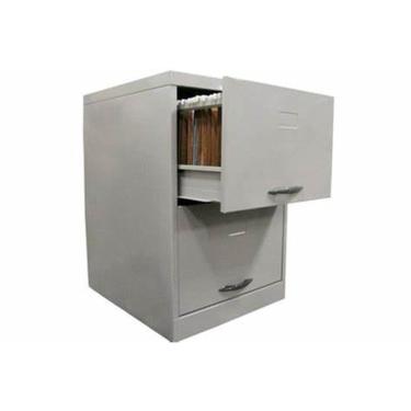 Imagem de Arquivo De Aço 2 Gavetas Para Pasta Suspensa C/ Chave Cinza