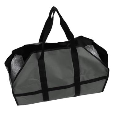 Imagem de Saco Portátil para Transporte de Lenha, Porta-toras de Lona para Lenha, Tecido Oxford 600D Saco Grande para Madeira para Fogo Suporte para Lenha Resistente Com Alças (D)