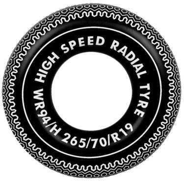 Imagem de Boia Inflável Redonda Pneu Preta 90 Cm Elp0365 Sun Way