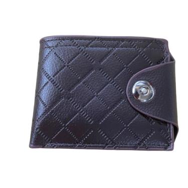 Imagem de Carteira Masculina De Couro Elegante e Estilosa Com porta Moedas Porta Cartões Bolso interno com zíper Ideal para Trabalho Viagens Dia a Dia