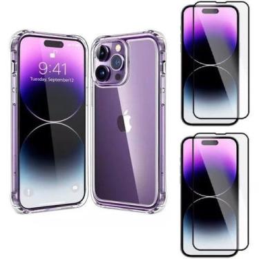 Imagem de Kit 2 Películas 3D Vidro + Capa Capinha Transparente para Iphone 11 Pr