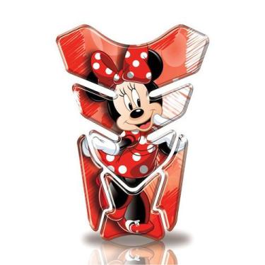 Imagem de Protetor De Tanque Adesivo Moto Honda Yamaha Suzuki Minnie Vermelho - 