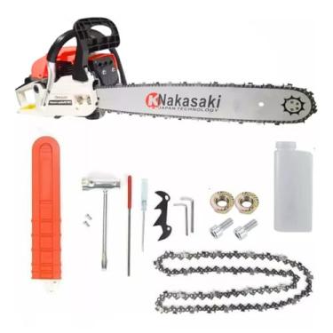 Imagem de Motoserra Profissional Gasolina 78cc Muito Potente Sabre Moto Serra 22 Polegadas Motosserra