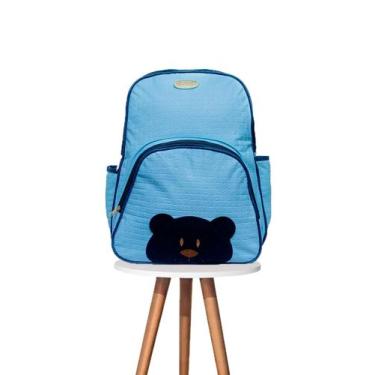 Imagem de Mochila Para Criança Ursinho Reforçada Impermeável Mala Maternidade Lu