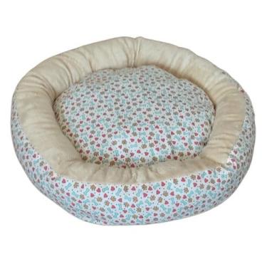 Imagem de Caminha Pet 4x1 Modelo Dupla Face Estampa Ossinho Tamanho G 60x60 - Bu