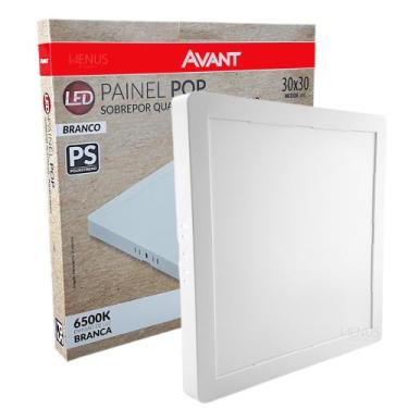 Imagem de Painel Plafon Sobrepor Quadrado 24w Bivolt Luz Branca Avant
