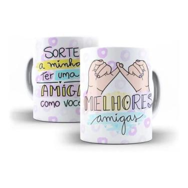 Imagem de Caneca Porcelana Amizade Sorte A Minha Ter Uma Amiga Como Você - Villa