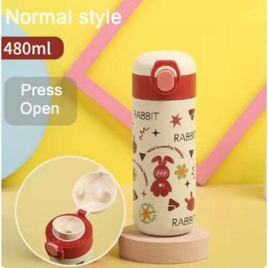 Imagem de Garrafa térmica infantil Aço inox 480ml - BC-016, Vermelho