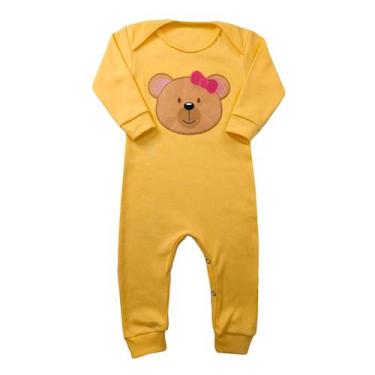 Imagem de Macacão Body Ursinho Manga Longa - Generic, PP, Amarelo