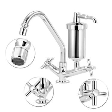 Imagem de Torneira Pia Mesa Com Filtro Purificador De Água Metal 1/4 V - Lhd Met