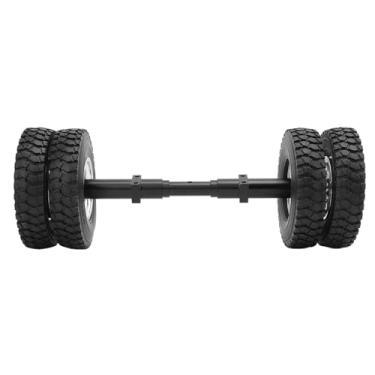 Imagem de Pneu de Eixo Traseiro Não Motorizado, Rolamento de Carga Alta, Substituição Resistente Ao Desgaste para Trator de Reboque 1/14 RC, Resistente a Impactos