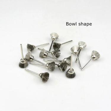 Imagem de kit 10 escova de aço cone para micro retifica - E-San