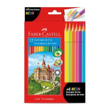 Imagem de Lápis De Cor Ecolápis 12 Cores + 6 Cores Neon Faber Castell