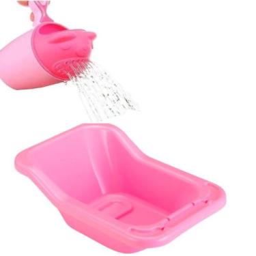 Imagem de Banheira Acessório Para Boneca Reborn Bebê + Regador Ducha - Monte Líb