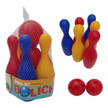 Imagem de Jogo De Boliche 6 Pinos Infantil Colorido - Cardoso Toys