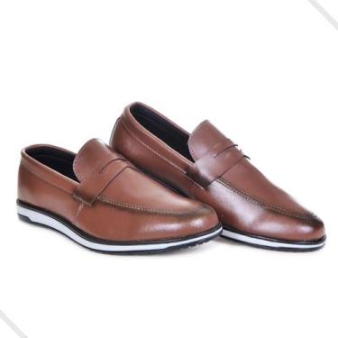 Imagem de Sapato Casual Social Mocassim Masculino Loafer Premium Marrom - KREEPE