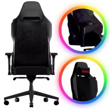 Imagem de Cadeira Gamer Sentinel Black Vulcan Inclinação de 135 Graus Material  