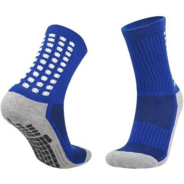 Imagem de Kit 04 Meia Futebol Antiderrapante Esportiva Adulto - Delite, Kit 4 az