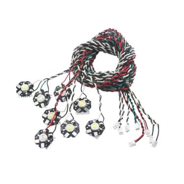 Imagem de GoolRC Luz piscante RC, kit de sistema de iluminação de 8 LEDs, luzes piscantes simuladas de alta potência para helicóptero de avião de controle remoto