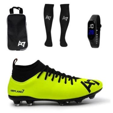 Imagem de Chuteira Botinha De Campo + Meião + Relógio + Porta-Masculino