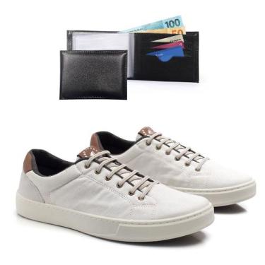 Imagem de Sapatênis Masculino Bredeni Montain Com Carteira, 41, Areia, Masculino