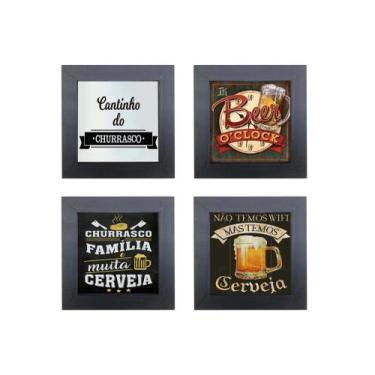 Imagem de Kit 4 Quadros Decorativos Area Gourmet Cantinho Cozinha - Charme Decor