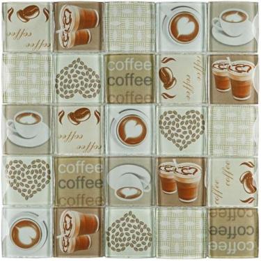 Imagem de Pastilha de vidro PW510 - PATCHWORK MARRON 30x30cm - GLASS MOSAIC