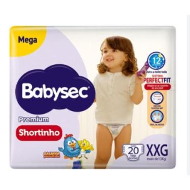 Imagem de Fralda Calça Babysec Premium Mega Galinha pintadinha Shortinho Pants -