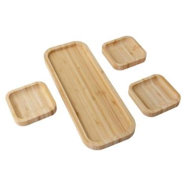 Imagem de Petisqueira de bambu com 4 peças - 31cm - Utensilios do Chef