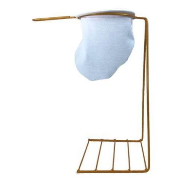 Imagem de Conjunto Coador Café 32cm Suporte Dourado Base Para Caneca - j&B
