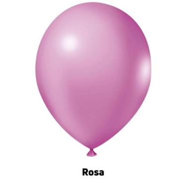 Imagem de Balão Profissional 9'' - Pct. 50 Unid - BP Balões Personalizados, Rosa