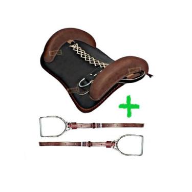 Imagem de kit 3x peças  montaria Sela Basto Cavalo Crioulo - SELARIA SERRANO