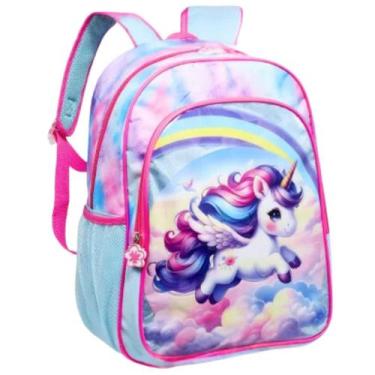 Imagem de Mochila Escolar Pônei Rosa Alças De Costa Tam Grande - Yepp