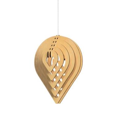 Imagem de Luminária Teto tipo Pendente BALÃO MDF - Completa - CORALISA, MDF CRU