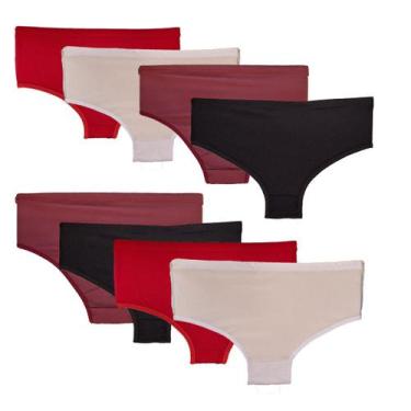 Imagem de Kit 8 Calcinhas Modelo Culote Conforto Qualidade Moda  127 - Luma Moda