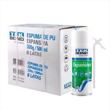 Imagem de Espuma Expansiva 500ml/340g Poliuretano Expansível - Kit 8 - Tek Bond