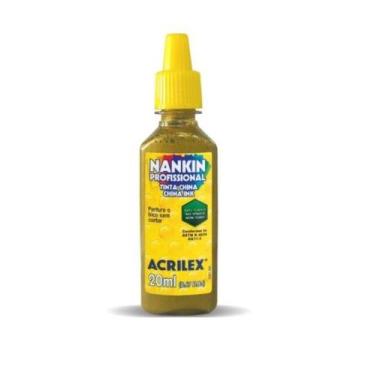 Imagem de Tinta Nankin Profissional Para Contornos 20ml Acrilex , OURO