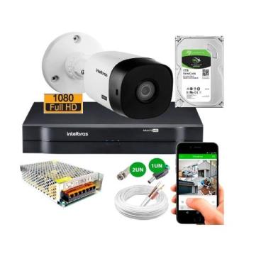 Imagem de Kit Camera Externa Bullet 1220b Full Hd 1080p Dvr Intelbras C/Hd 1Tb
