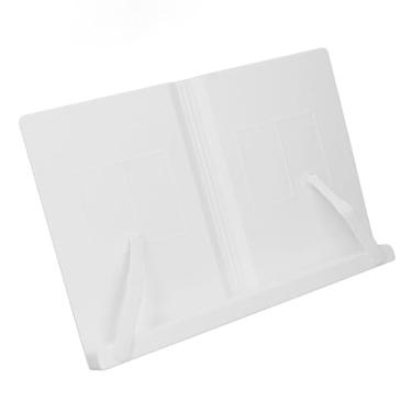 Imagem de Suporte de Livro Ajustável de Mesa, Suporte de Leitura de Mesa Compacto Com Economia de Espaço Multifuncional Melhora a Eficiência para Notebook (Branco)