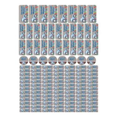 Imagem de 129 Etiquetas Escolares Personalizado Vinil Carros - Tectoner, Carros 