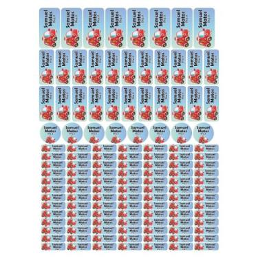 Imagem de 129 Etiquetas Escolares Personalizado Vinil Carros - Tectoner, Carros 