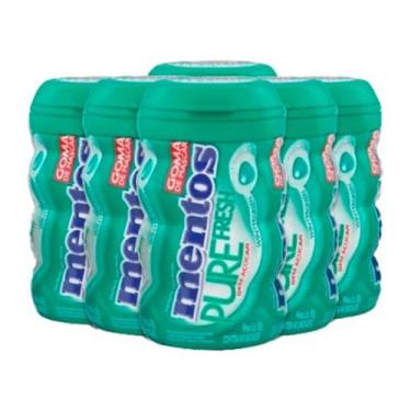 Imagem de Mentos Potão Pure Fresh Zero Açúcar Winter Green contendo 6 frascos de