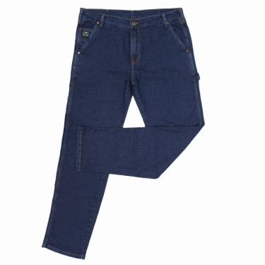 Imagem de Calça Carpinteira Jeans Masculina Azul com Elastano Os Vaqueiros 32431