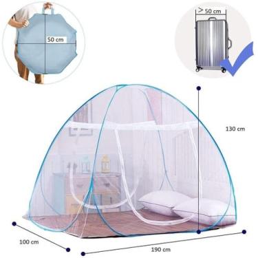 Imagem de Mosquiteiro Tenda Cama Solteiro Dobrável Pratico E Portátil - H2C