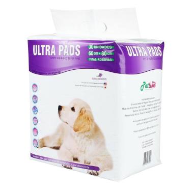 Imagem de Tapete Higienico Petlike Ultra Pads Lavanda 80X60Cm C/30 Unidades