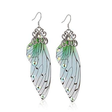 Imagem de Fada Borboleta Asa Conjunto de Brincos de Strass Conjunto Único de Fada Simulação de Fada Borboletas Grandes Monarcas Joias Clássicas Feitas à Mão para Mulheres Meninas